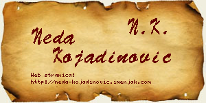 Neda Kojadinović vizit kartica
